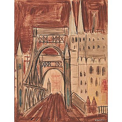 Bridge of Bremen by Alfonso Amorelli - Auction record, sale price, and art valuation. Compare with similar artists and explore comparable artworks.