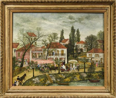 Wedding day in a French townSigned