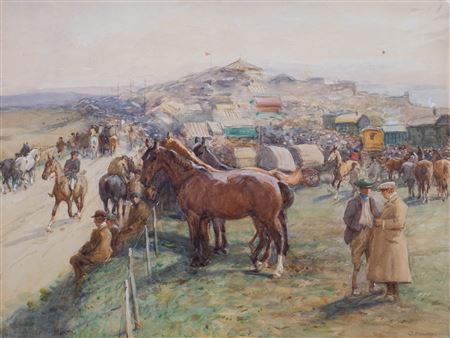 Horse Fair by John Atkinson - Auction record, sale price, and art valuation. Compare with similar artists and explore comparable artworks.