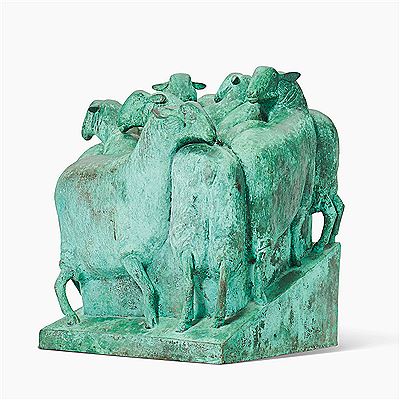 A flock of nine sheep by Geraldine Knight - Auction record, sale price, and art valuation. Compare with similar artists and explore comparable artworks.