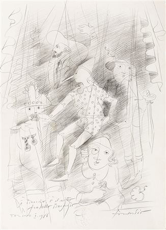 ""é Pinocchio, è nostro fratello Pinocchio"", 1986 by Luciano Proverbio - Auction record, sale price, and art valuation. Compare with similar artists and explore comparable artworks.