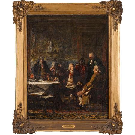 O Marquês de Pombal examinando os planos da reconstrução de Lisboa by Miguel Angelo Lupi - Auction record, sale price, and art valuation. Compare with similar artists and explore comparable artworks.