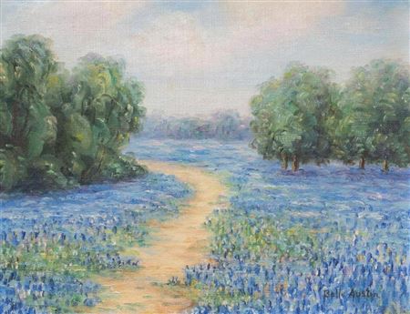 Trail of bluebonnets by Martha Elizabeth (Belle) Austin - Auction record, sale price, and art valuation. Compare with similar artists and explore comparable artworks.