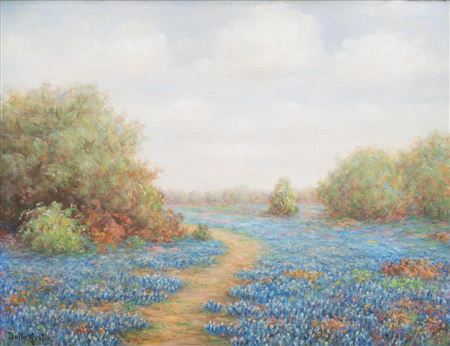 "Bluebonnet Trail" by Martha Elizabeth (Belle) Austin - Auction record, sale price, and art valuation. Compare with similar artists and explore comparable artworks.
