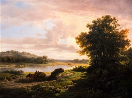 A Carriage in a Hilly Landscape