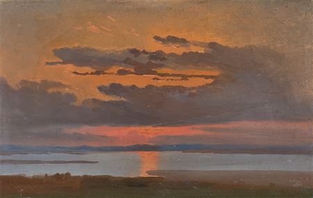 Sunset over the sea.