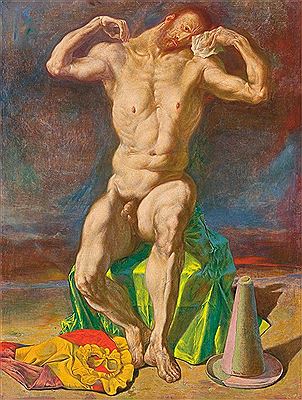 Seated Male Nude by Werner Tubke - Auction record, sale price, and art valuation. Compare with similar artists and explore comparable artworks.