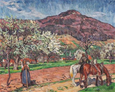 Landschaft (Auf der Balinger Alb). 1912