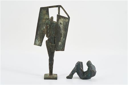 Mixed Lot of 2 Bronzes-- Ikarus & Liegender by Heinrich Brockmeier - Auction record, sale price, and art valuation. Compare with similar artists and explore comparable artworks.