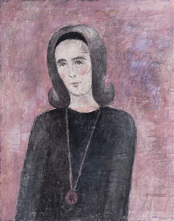 Portrait of a woman with a locket