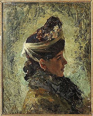 Young woman with veil