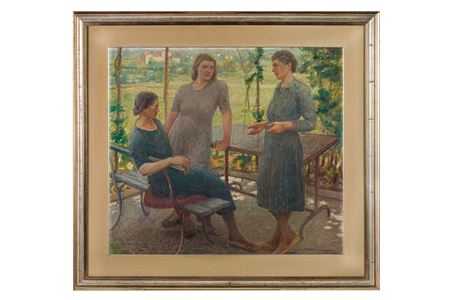 Under the pergola by Baldassare Longoni - Auction record, sale price, and art valuation. Compare with similar artists and explore comparable artworks.