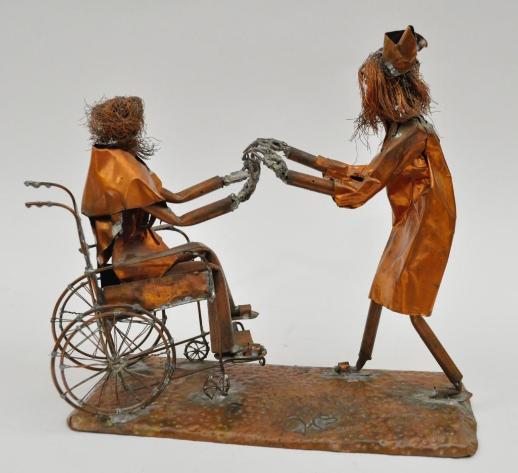 Nurse and patient in wheelchair