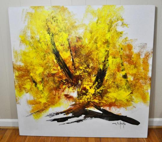 Vibrant yellow and gold trees