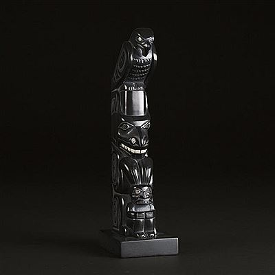 EAGLE BEAR MAN MODEL TOTEM POLE