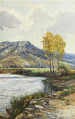 The Saale near Jena with the Lobdeburg
