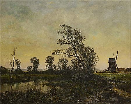 Landscape with Mills