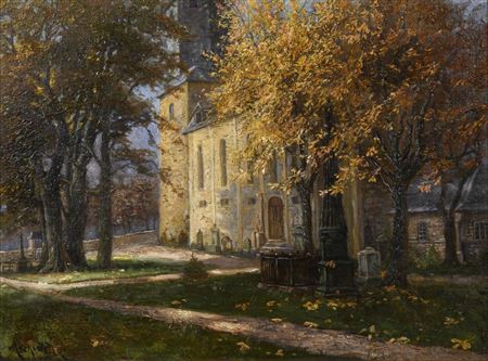Jacobs Cemetery in Weimar by Elmar Eschwege - Auction record, sale price, and art valuation. Compare with similar artists and explore comparable artworks.