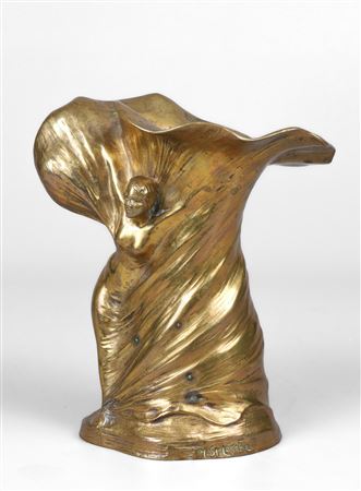 BRONZE FIGURAL VASE