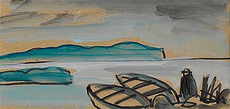 Figure with Boats