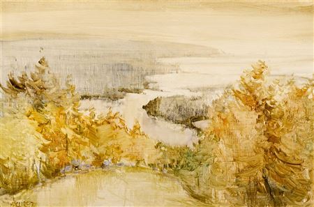 MISTY MORNING FROM FLAGSTAFF OVER CARLINGFORD LOUGH, 1970