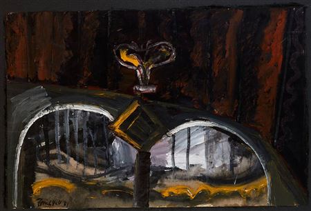 EEL TRAP, 1981 by Patrick Hall - Auction record, sale price, and art valuation. Compare with similar artists and explore comparable artworks.
