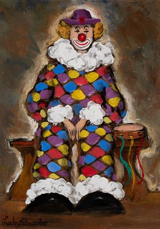 CLOWN WITH TAMBOURINE