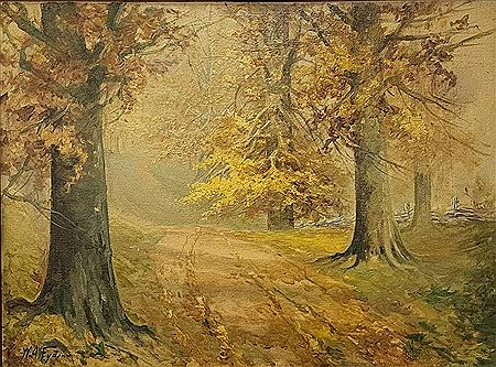 Hazy Autumn Path