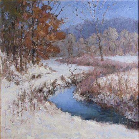 "Young Oaks in Winter"