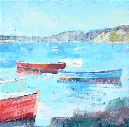 A Calm Day at Golant by Sally Anne Fitter - Auction record, sale price, and art valuation. Compare with similar artists and explore comparable artworks.