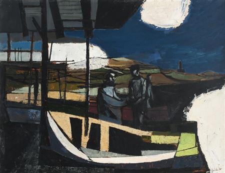 Sample artwork by Clifford Fishwick (1923 - 1997), known for painting and sculpture, landscape - View similar artists and auction records