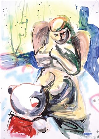 Girl with a teddy bear