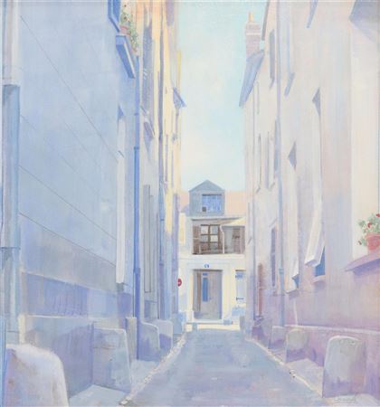 Quiet Street, Tours by William Benecke - Auction record, sale price, and art valuation. Compare with similar artists and explore comparable artworks.