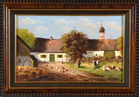 " Auf dem Bauernhof " by Paul Haslbauer - Auction record, sale price, and art valuation. Compare with similar artists and explore comparable artworks.