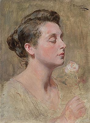 PORTRAIT OF A YOUNG WOMAN WITH A ROSE, 1919