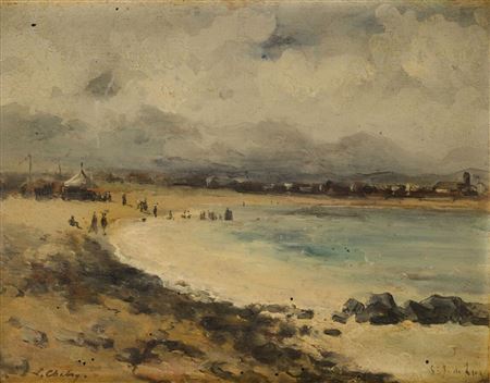 Bay of Saint Jean-de-Luz, foggy weather, 1874