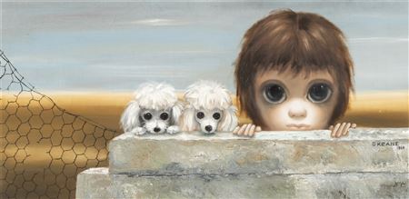 Girl with Poodles