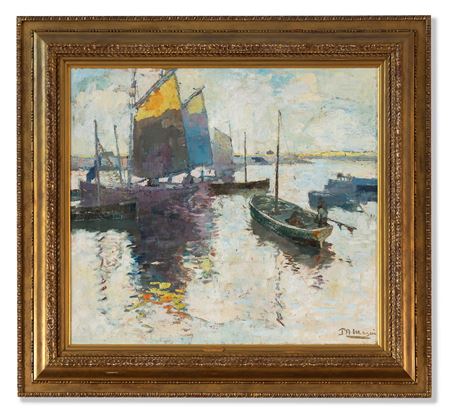 Busy Harbor Scene