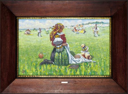 Sample artwork by Joza Uprka (1861 - 1940), known for figures in costumes,  genre, and portrait painting - View similar artists and auction records