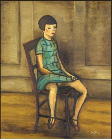 Girl in green dress by Georges (Jiri Karpeles) Kars - Auction record, sale price, and art valuation. Compare with similar artists and explore comparable artworks.