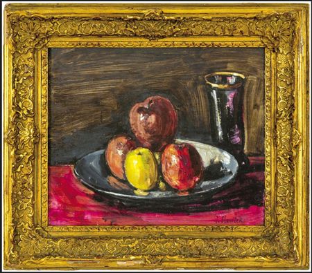Still life with fruit and glass