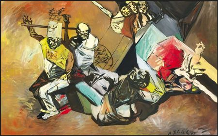Sample artwork by Vincent Hloznik (1919 - 1997), known for painting and sculpture - View similar artists and auction records
