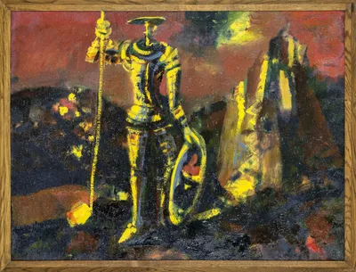 Don Quixote and Dulcinea in the mountains