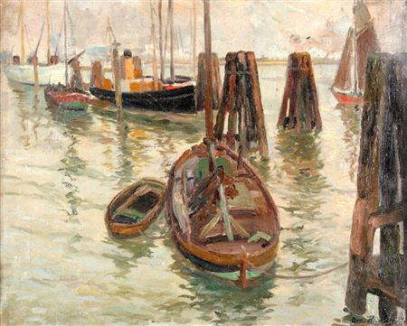 Harbor with a view of the harbor v. Altona (1914)