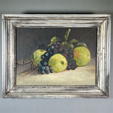 Still life with grapes & apples