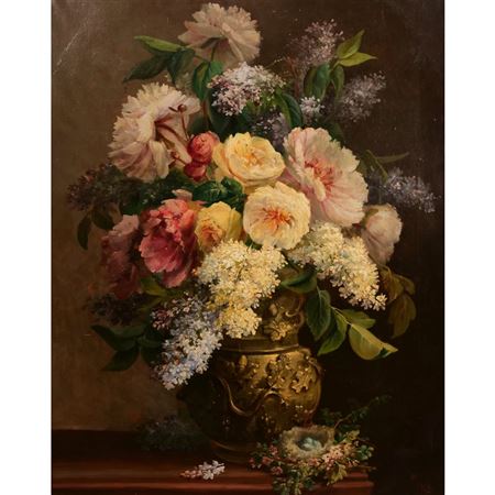 Tabletop still life with flowers
