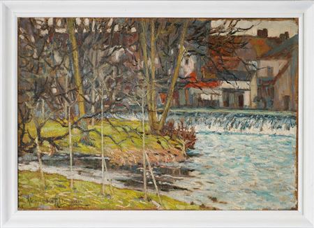 Landscape with waterfall