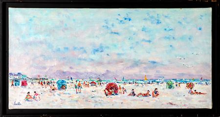 Trouville beach, afternoon sky