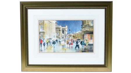 Rain Showers on Grey Street Newcastle-Upon-Tyne; gazing towards the Theatre Royal by Alan Reed - Auction record, sale price, and art valuation. Compare with similar artists and explore comparable artworks.