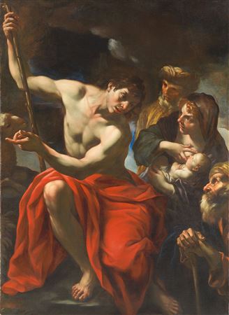 Saint John the Baptist preaching in the Desert